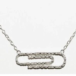Elegant Silver Paperclip Necklace